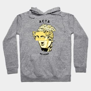 Statue with a Latin Quote Inspired by Greek Artistry Hoodie